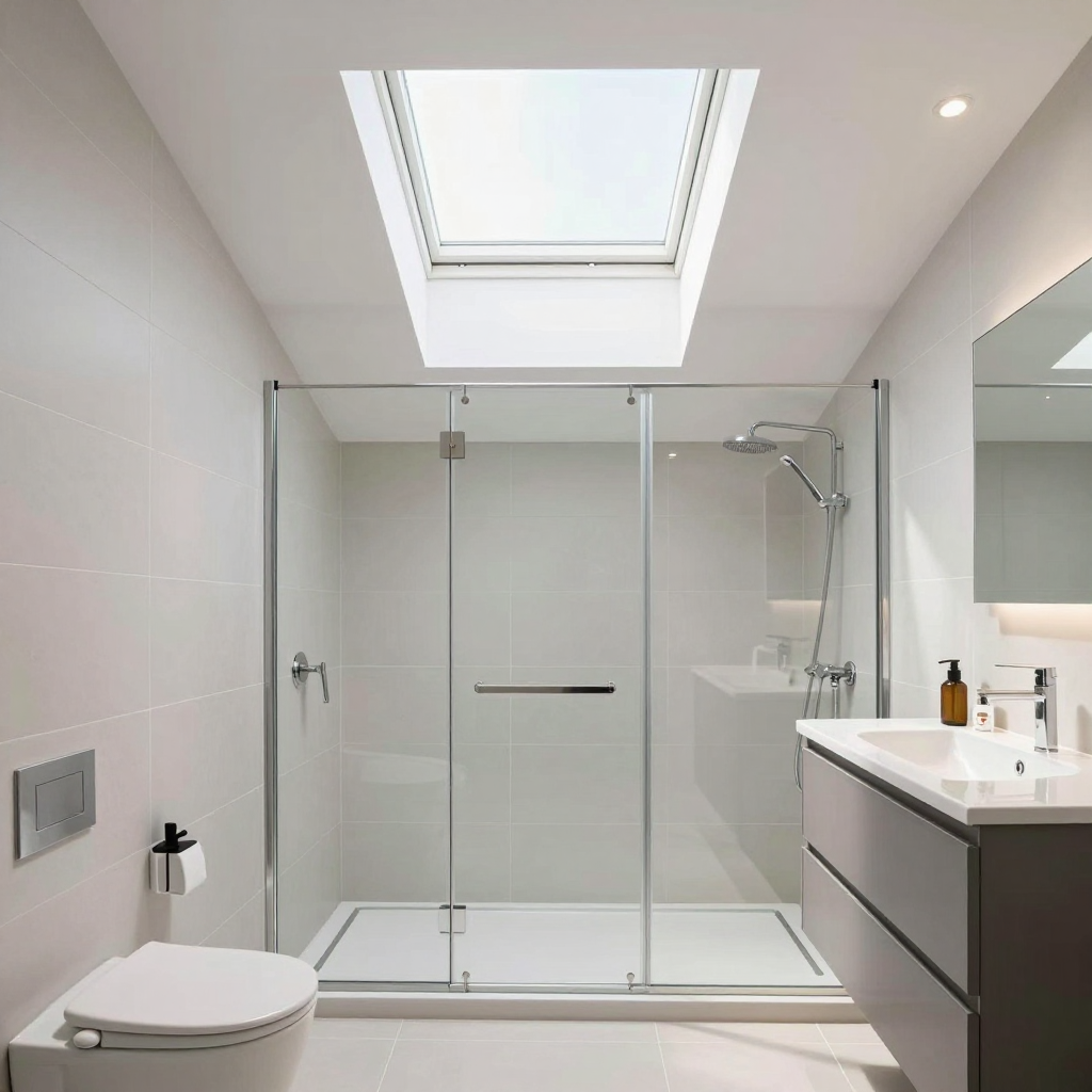 Modern loft conversion ensuite bathroom